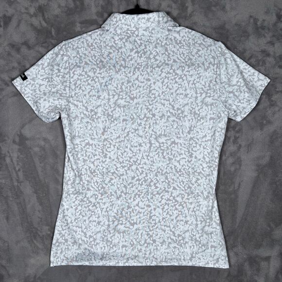 Bad Birdie Women’s Golf Polo – Gray Camo Unlinked Crest Logo Size S - Picture 2 of 9